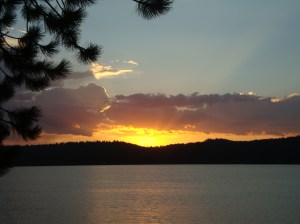 Sunset at Payette Lake