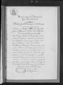 A page of my great-grandparents' marriage record