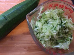 grated zucchini