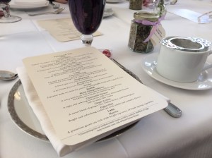 Tea menu at the Boston Public Library