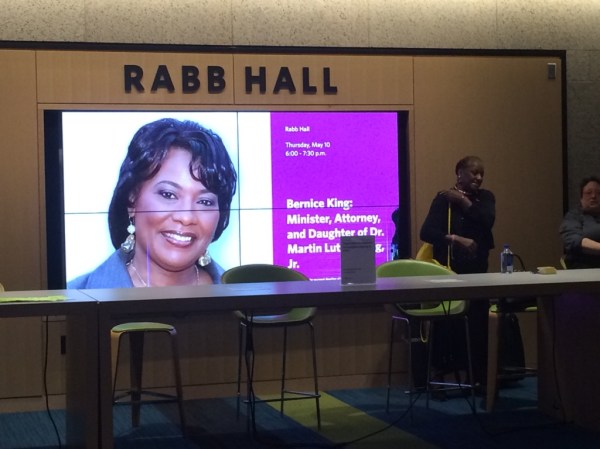 Bernice King lecture at Boston Public Library