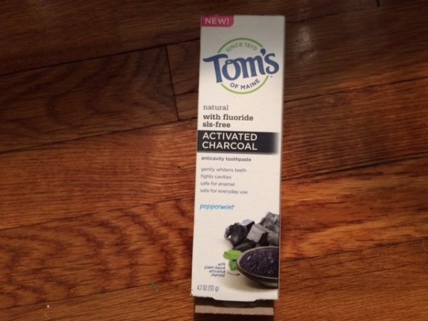 Tom's charcoal toothpaste