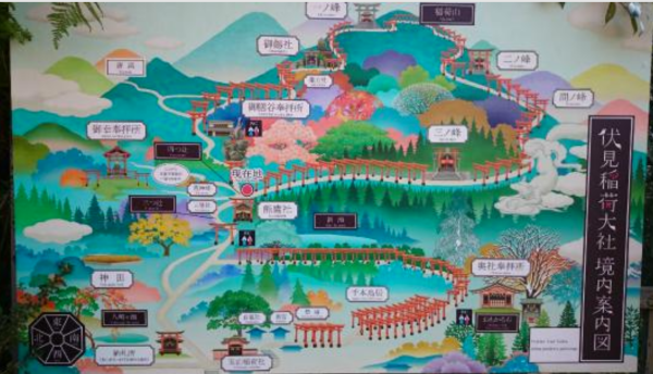 Fushimi Inari trail map